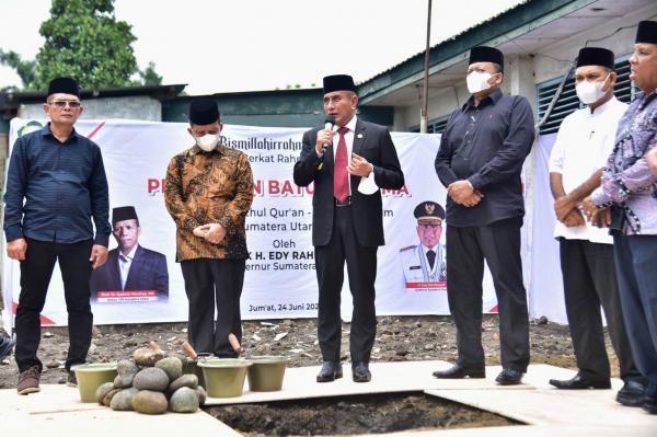  Kerja Sama Pemprov dan UIN Sumut, Edy Rahmayadi Resmikan Pembangunan Gedung Tahfizhul Quran - Wahdatul Ulum